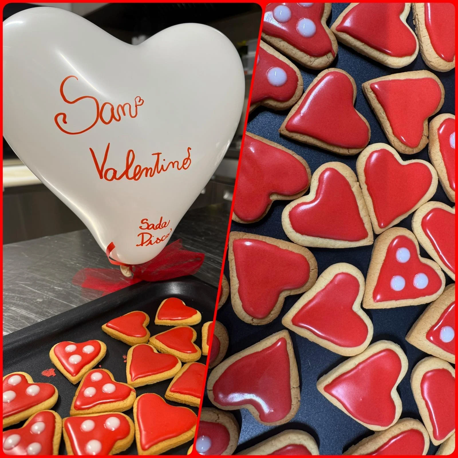 Biscotti a forma di cuore per San Valentino Biscotti a forma di cuore per San Valentino